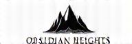 Obsidian Heights monochrome logo: an elegant stylized emblem representing the brand's luxury and nature-inspired aesthetic. It features a subtle geometric mineral outline.